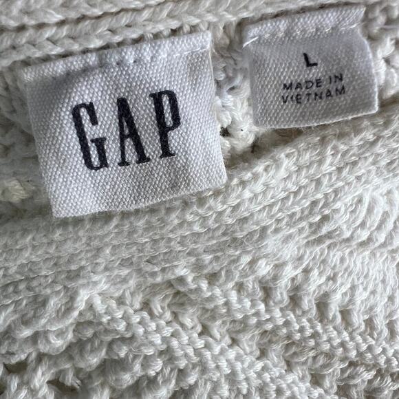 GAP Womens Size L Crochet V-Neck Sweater Tank Top - Picture 4 of 9